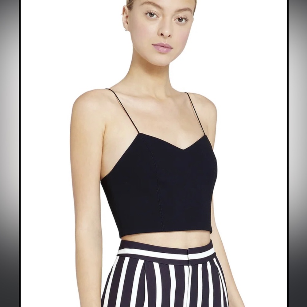 Alice & Olivia Silk Crop Tank